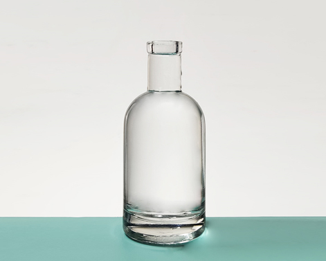 200ml de forma redonda acabamento de cortiça linda garrafa de vidro Gin