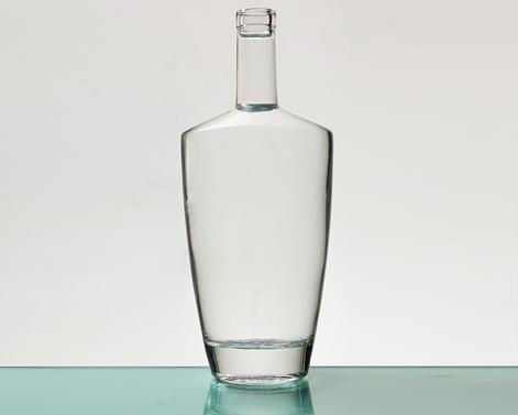 Garrafa de conhaque com acabamento em placa de sílex de alta forma oval de 700ml