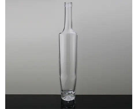 Garrafa de bebidas espirituosas de sílex extra branco em forma oval de 375ml