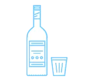 Garrafas de vidro de bebidas espirituosas por tipo