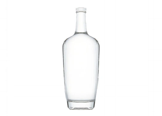750ml Oval Extra Branco Garrafa de Gin de Vidro Flint