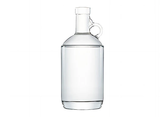 Garrafa de vodka de vidro de alto sílex vazia de forma única de 750ml
