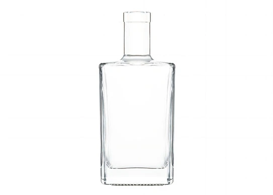 Base de vidro pesado em forma quadrada Premium 750ml Garrafas de Gin com ombro plano