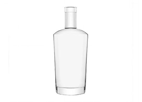Garrafas transparentes de embalagem de vidro 75cl Base estável de garrafas de álcool