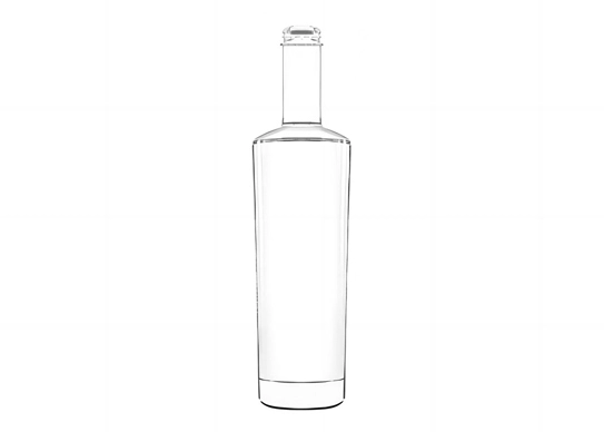 Garrafas de bebidas alcoólicas de vidro com acabamento GPI de 750ml
