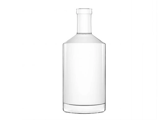 Venda quente 700ml garrafa de vidro base pesada acabamento de placa de forma redonda