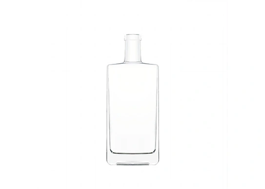 Garrafa de vidro retangular T-cork Top Vodka Rum Embalagem