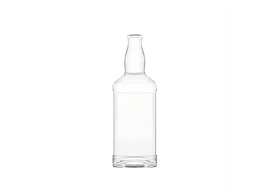 Garrafa de uísque quadrado 700ml de abertura de rolha de cortiça de vidro premium