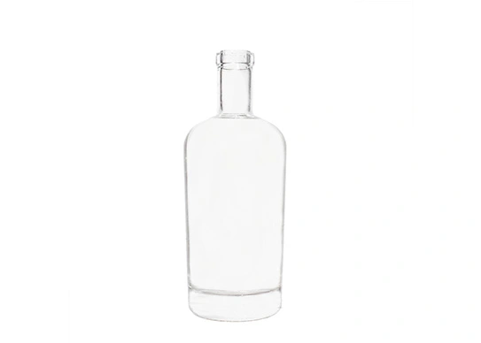 Garrafa de vidro redonda 700ml Acabamento de placa de sílex extra