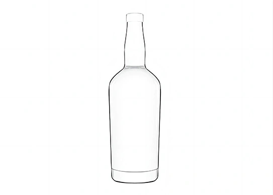 Garrafa de uísque 700ml garrafa de vidro redonda com cortiça de madeira