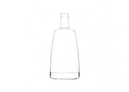 Garrafa de tequila 700ml de vidro de sílex extra vazio forma oval plana