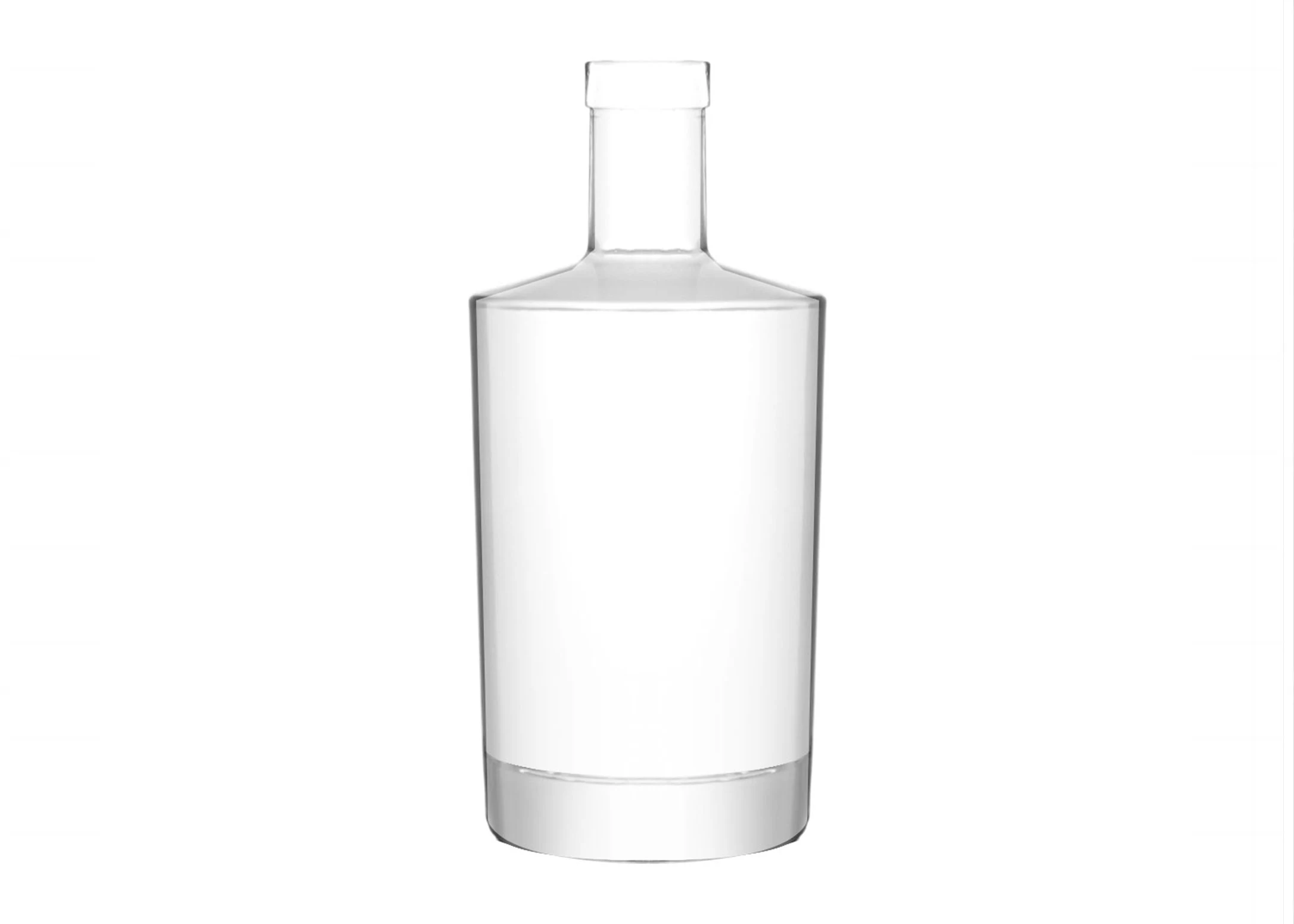 Garrafa de rum 500ml de vidro de sílex extra vazio de qualidade de luxo