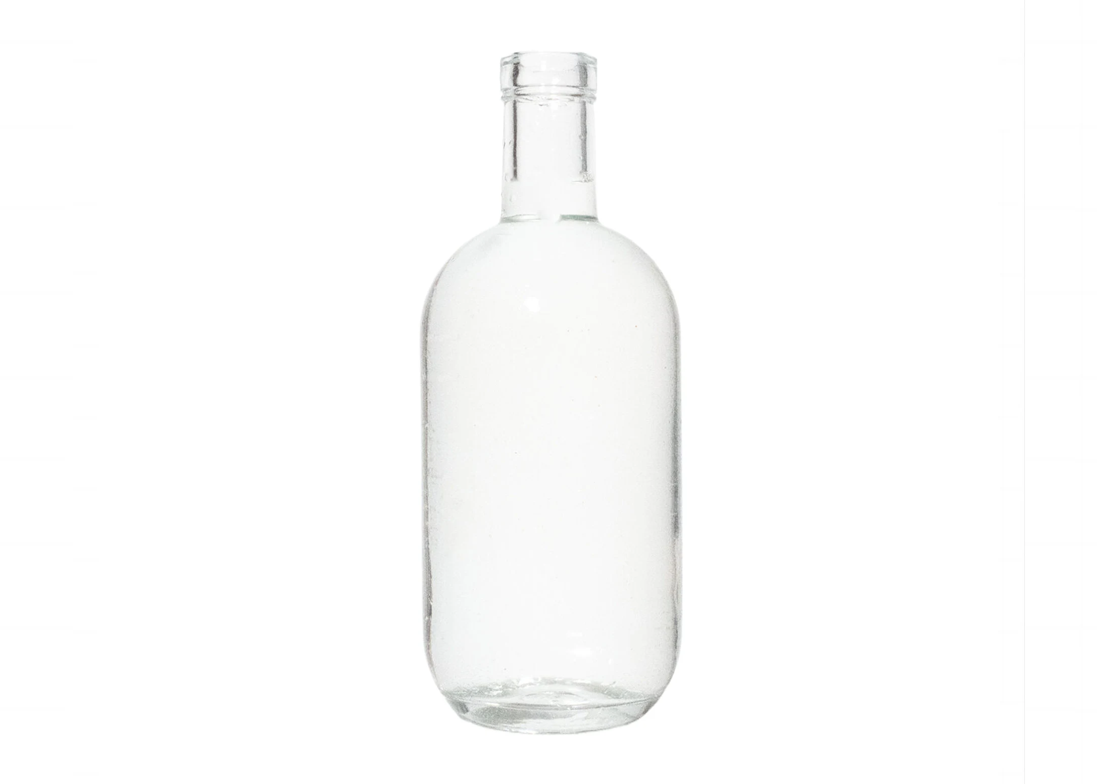 Embalagem de álcool de garrafa de vidro de moda 500ml base redonda