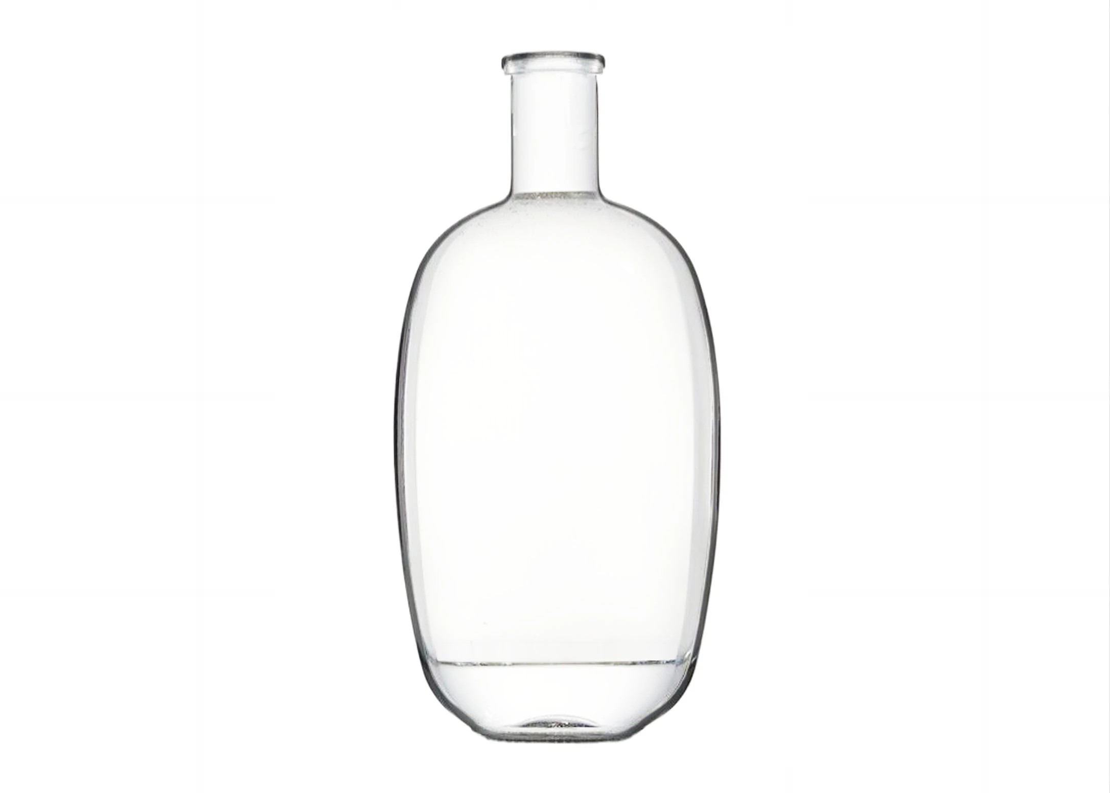 Garrafa de vidro oval base grossa de qualidade de luxo