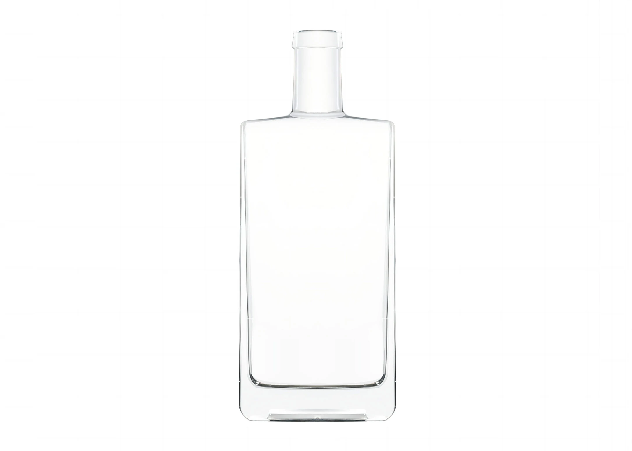 Garrafa de vidro retangular 500ml de vidro extra sílex T-Cork Top