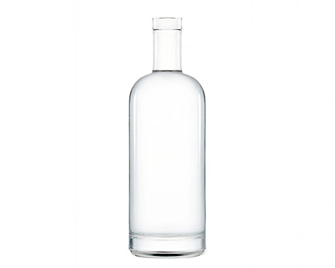 Garrafa de vidro redonda de embalagem de bebidas alcoólicas premium de 1000ml