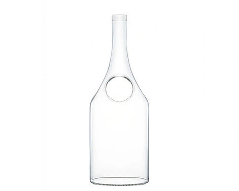 Garrafa de aguardente de fundo fino oval de 1000ml premium