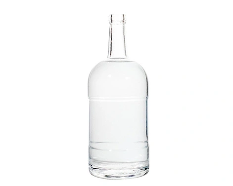 Nova garrafa redonda de vodka 1000ml de vidro de sílex extra