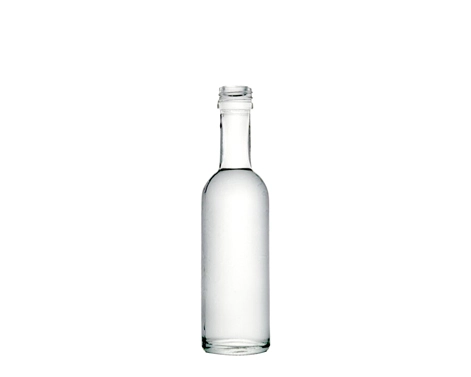 Mini garrafas de vodka 50ml, garrafa de vidro de sílex normal tipo nórdico redondo a granel