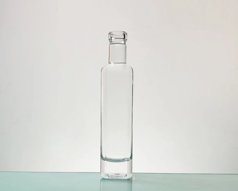 250ml quadrado extra branco sílex garrafa de rum de vidro transparente