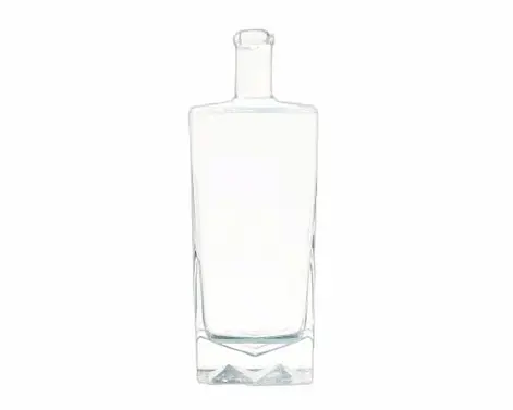 Garrafa de uísque de sílex branco extra quadrado 750ml