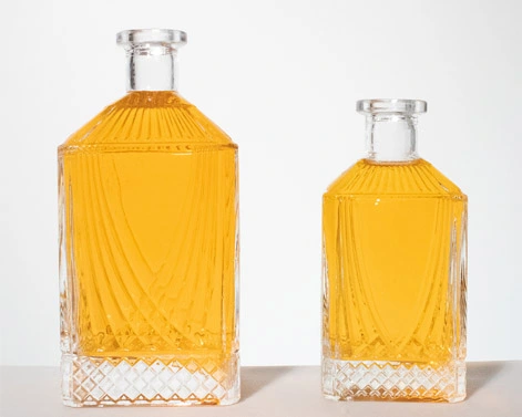 Extra Branco Flint quadrado 750ml de vidro Vodka Rum Bourbon Garrafas de Tequila