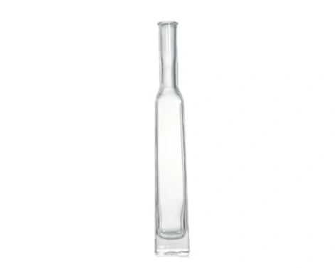 Garrafa de vidro quadrada premium de 200ml com base grossa e rolha de cortiça-elegante e durável